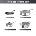 thumbnail image 6 of 7 Stainless Steel Cookware Set  Pots And Pans Non Stick Hybrid Non-stick Frying Pan Saucepan Saute & Stockpot Oven Safe Induction Compatible, 6 of 9