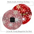 Christmas snowflakes Circular Acrylic Wall Clock Elegant Timepiece