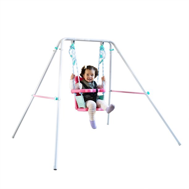 Sportspower Indoor/Outdoor My First Toddler Metal Swing with Safety