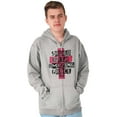 thumbnail image 5 of Saved Amazing Grace Christian Zip Up Hoodie Men's Women's Brisco Brands S, 5 of 6