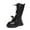 Black, variant on GJSYRH Girls Mid Calf Boots Casual Boots Flat Thick Sole Non Durable PU Leather Comfortable Walking Pink 9-9.5 Years