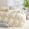 thumbnail image 2 of 2 Pieces Bow Jacquard Duvet Cover Cartoon Blue Bowknot Pattern Comforter Cover Soft Breathable Cute Coquette Bedding,Twin Size, 2 of 7