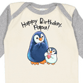 thumbnail image 4 of Inktastic Happy Birthday, Papa Cute Penguins Boys or Girls Long Sleeve Baby Bodysuit, 4 of 5