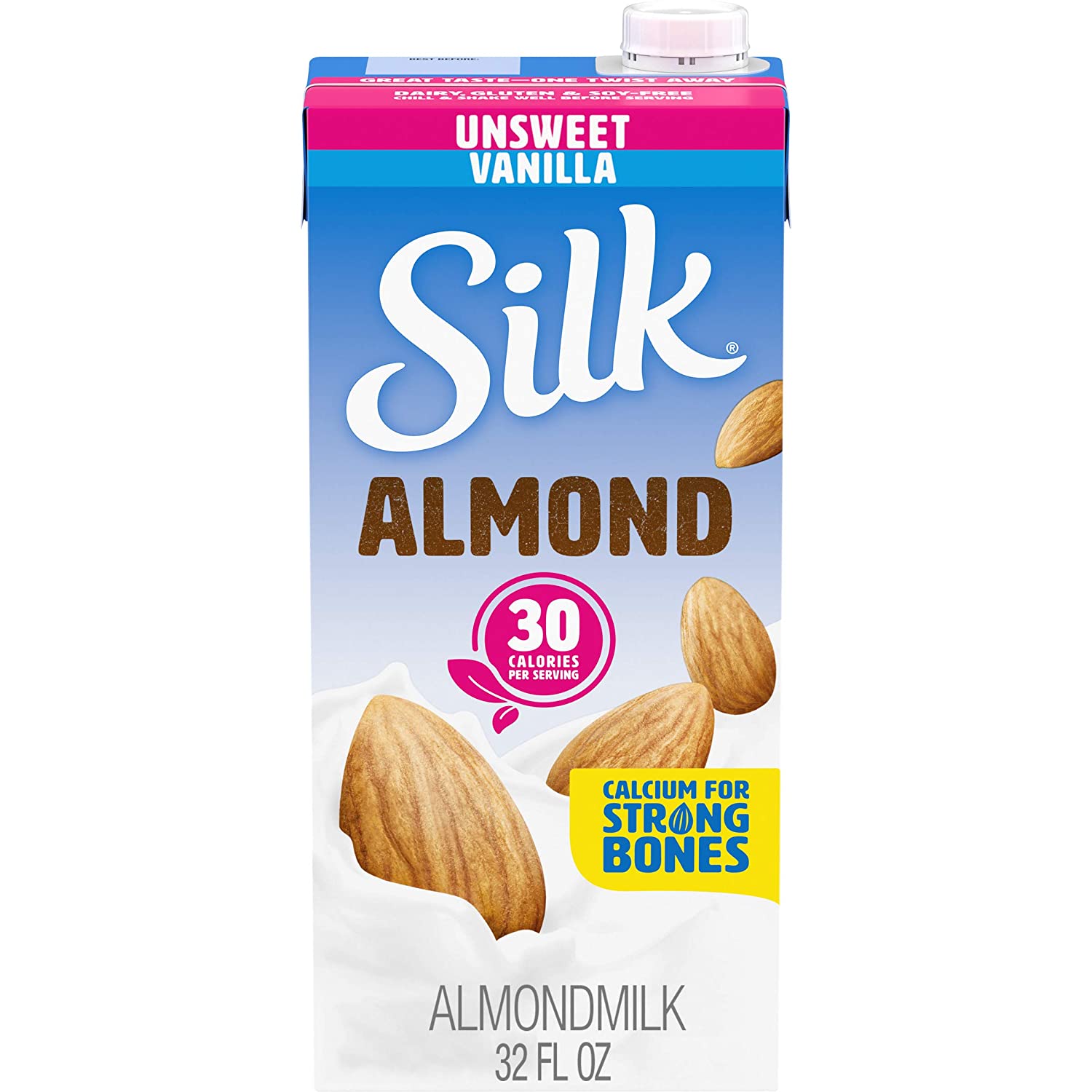 Silk Almond Unsweetened Vanilla 1 qt Pack of 2