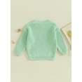 thumbnail image 4 of Suealasg Kids Boys Girls Sweaters Toddler Baby Saint Patrick's Day Clothes 1T 2T 3T 4T Long Sleeve Crew Neck Flower Print Loose Knitted Pullovers for Little Boys Girls, 4 of 9