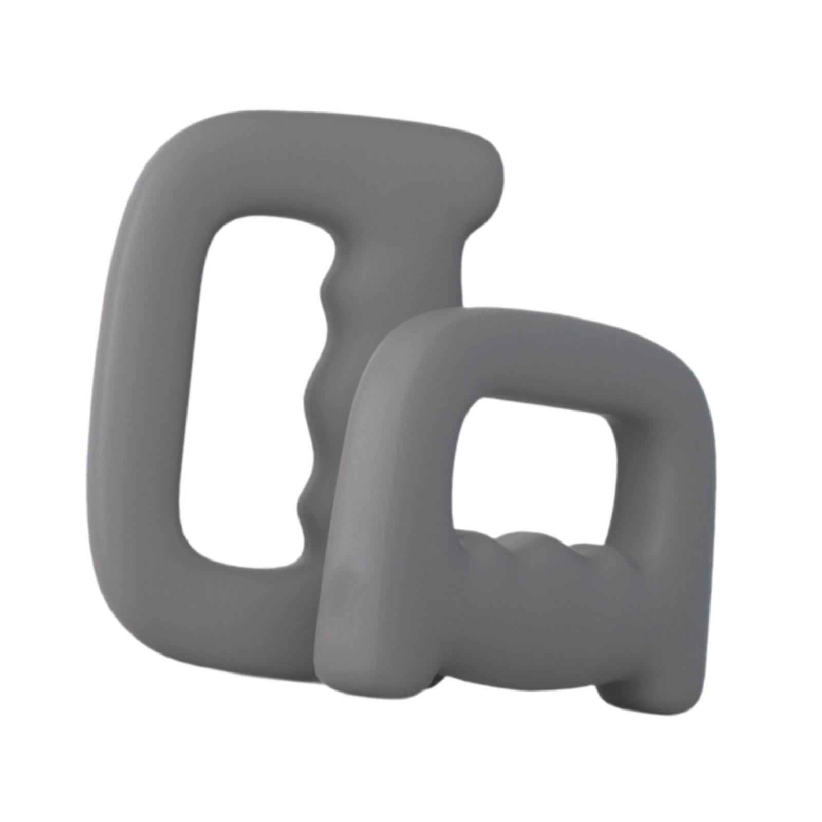 Dualoai 2Pcs Dumbbells Dumbbells Set Nonslip Ergonomic Hand Weights for Cardio Exercise Gray 1KG