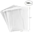 thumbnail image 2 of 11.5" x 15.5" 100 Clear Cello Bags Adhesive 2 mils Self Sealing OPP Plastic Gift Bags for Clothing T-Shirt Storage Envelope Gift Cellophane Wrap with Knurling Edges, 2 of 5