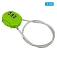 thumbnail image 3 of Unique Bargains Small Combination Lock 3 Digits Luggage Padlock for Gym Locker Green 2Pcs, 3 of 6