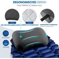 thumbnail image 4 of Almohada inflable de viaje para acampar con funda de cojín extraíble, almohada ergonómica, cómoda almohada para el cuello para viajes/al aire libre, almohada inflable para el cuello de viaje,, 4 of 5