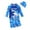 D01 Blue, variant on Toddler Boy Swimsuit Size 4-5 Two Piece Rash Guard and Swim Trunks Outfit Set Short/Long Sleeve Swim Suits for Boys (Toddlers, Blue, 4-5 Years)
