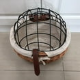 thumbnail image 3 of Bike Basket with Leather Wicker Handlebar Basket, 3 of 7