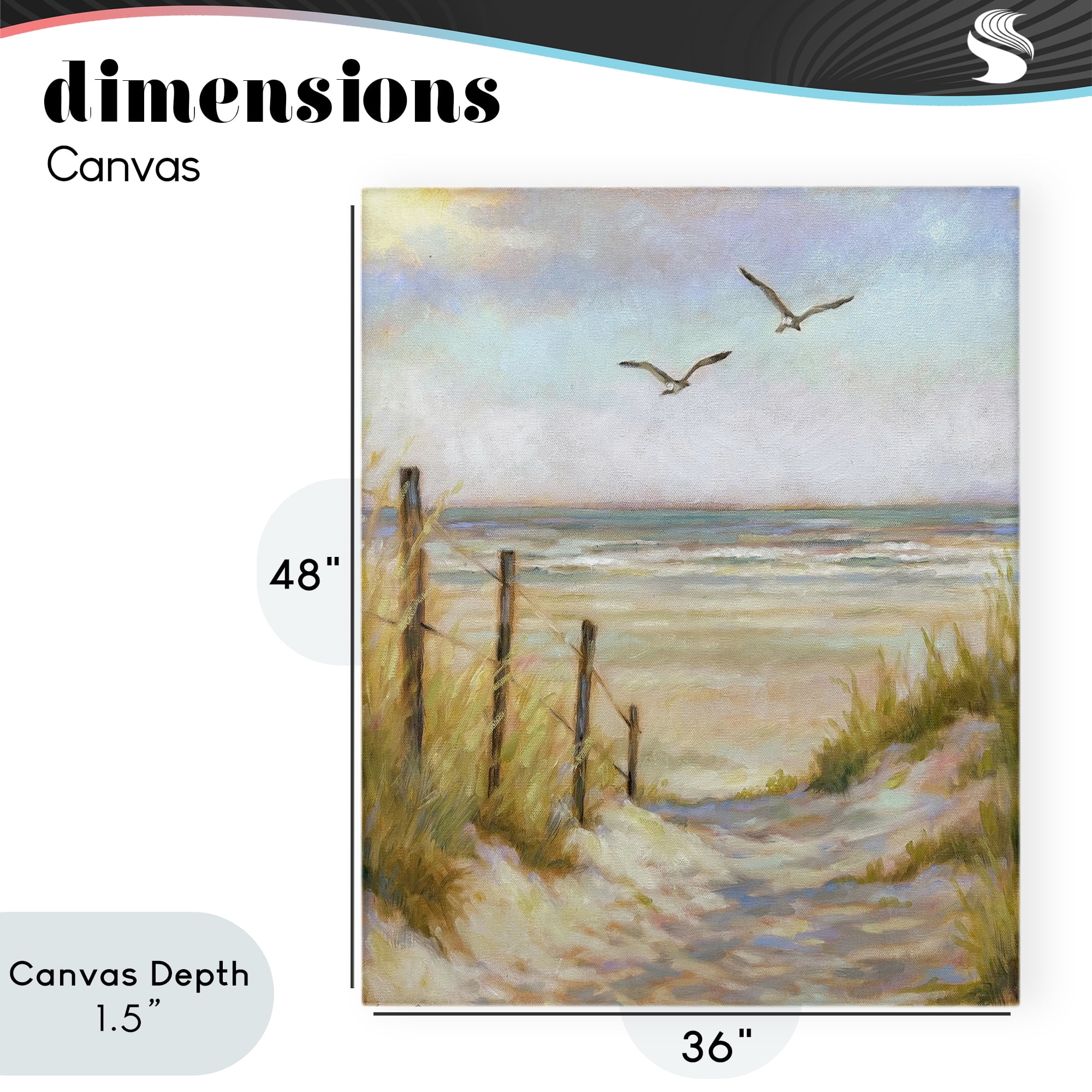 Stupell Industries Tranquility Beach Coastal Path Canvas Wall Art, design by Linda Sperruzzi