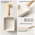 thumbnail image 3 of Tamagoyaki Pan,Japanese Omelette Pan,White Egg Pan, Non Stick Rectangle Pan,Small Frying Pan 6 X 7 Inch, 3 of 4