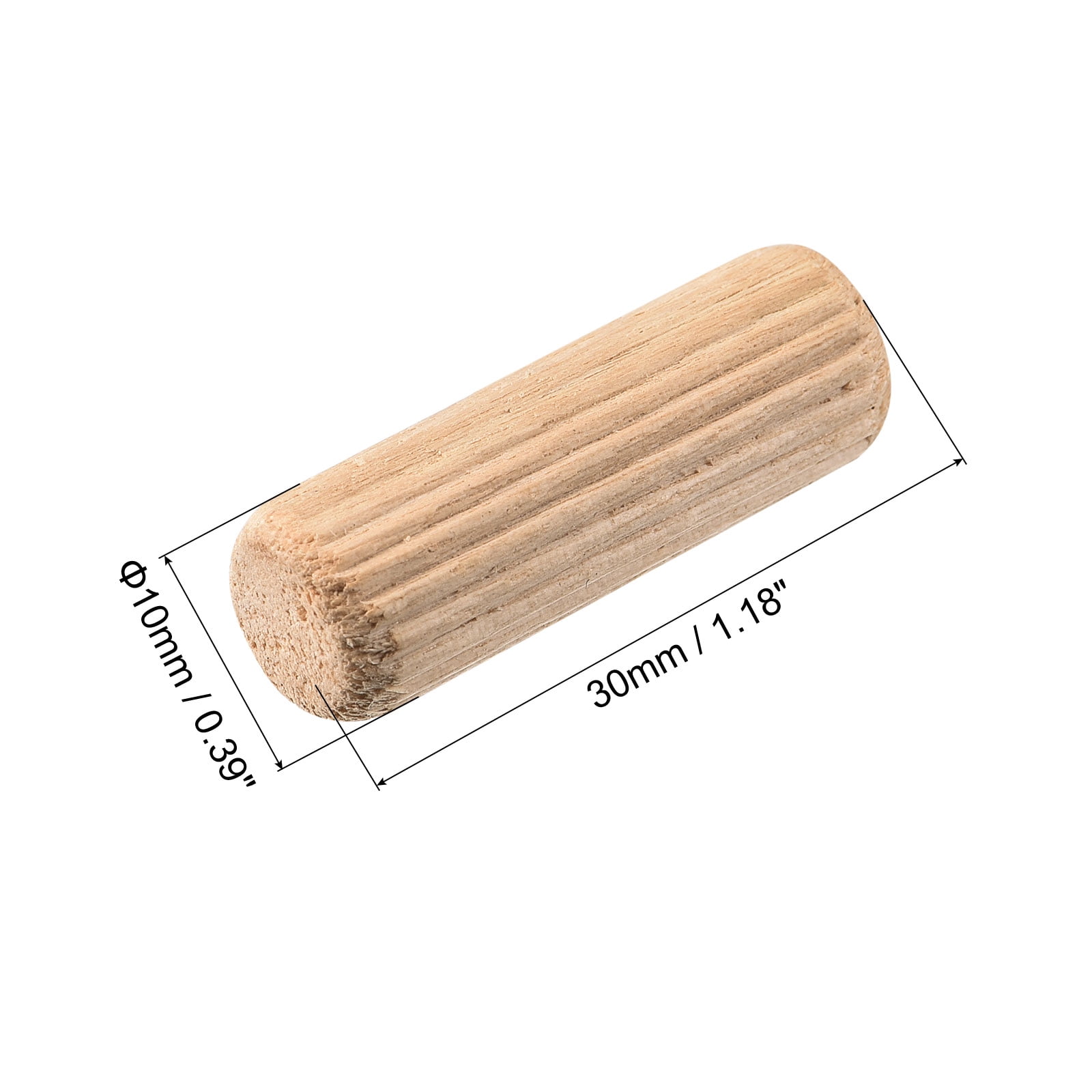 25 Pcs Furniture Wood Plute Pins Wooden Dowels Replacement 50mm x