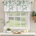 thumbnail image 2 of 2 Pack Sage Green Leaves Valances for Windows Bedroom Living Room Window Treatments, Summer Botanical Rod Pocket Valance Drapes Short Kitchen Curtains Over Sink 42"x18", 2 of 8