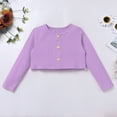 thumbnail image 5 of IWEMEK Toddler Girl Dresses Purple Short Coat Flower Print Party Dress Fashion Chic Fairy Dresses Comfy Clothes 4-5Y, 5 of 8
