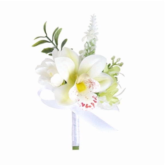 Artificial Silk Flower With Pin Clip Realistic Flower Decoration Set For Elegant Wedding Corsage And Wrist Flower