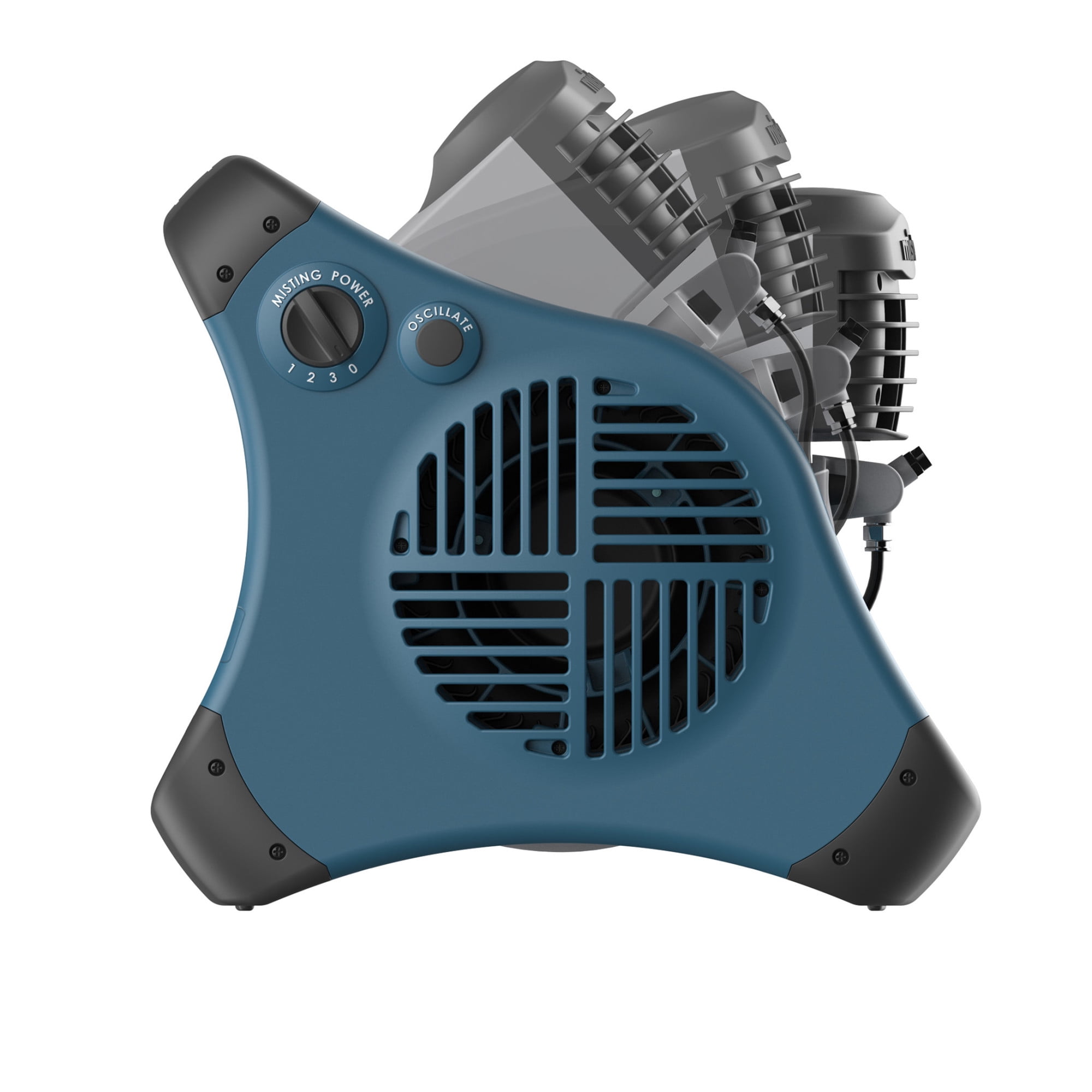 Lasko Misto 15" Outdoor Misting Fan, Pivoting Patio Cooling Fan with 3 Speeds, GFCI Safety Cord, Blue, 7054