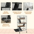 thumbnail image 5 of PawHut 4-Tier Small Animal Cage, Ferret Cage Large Chinchilla Cage, White, 5 of 9