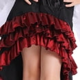 thumbnail image 4 of Pandaie Girls Pirated Outfit Retro Irregular Ruffle Skirt with Medieval Shirt Corset Waist Belt Headscarf Halloween Pirate Costumes Beige,10-12 Years, 4 of 7