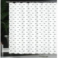 thumbnail image 4 of Ambesonne Mouse Shower Curtain, Rodents and Mini Hearts, 69"Wx75"L, Dimgray and White, 4 of 5