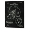 thumbnail image 2 of Epic Graffiti  "Football Helmet Blueprint Patent Chalkboard" Giclee Canvas Wall Art, 12" x 18", 2 of 3