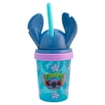 thumbnail image 4 of Vaso De Plástico con Tapa Figura 3D Y Popote, Diseño Stitch Disney Clásicos, Colección Personajes Animados, Capacidad 384ml, Color Azul, 4 of 6