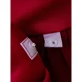 thumbnail image 6 of Burgundy Pearl-Trimmed Bow Back Deep V-Neck Tulle Party Dress, 6 of 29