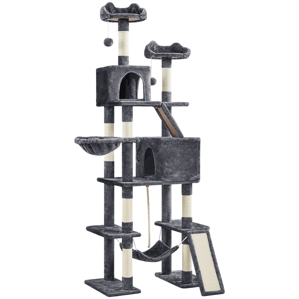 Yaheetech 82.5'' H Large Cat Tree Cat Tower with Condos, Dark Gray