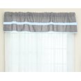 thumbnail image 1 of Baby Doll Bedding Solid Stripe Window Valance, Grey/Blue, 1 of 1