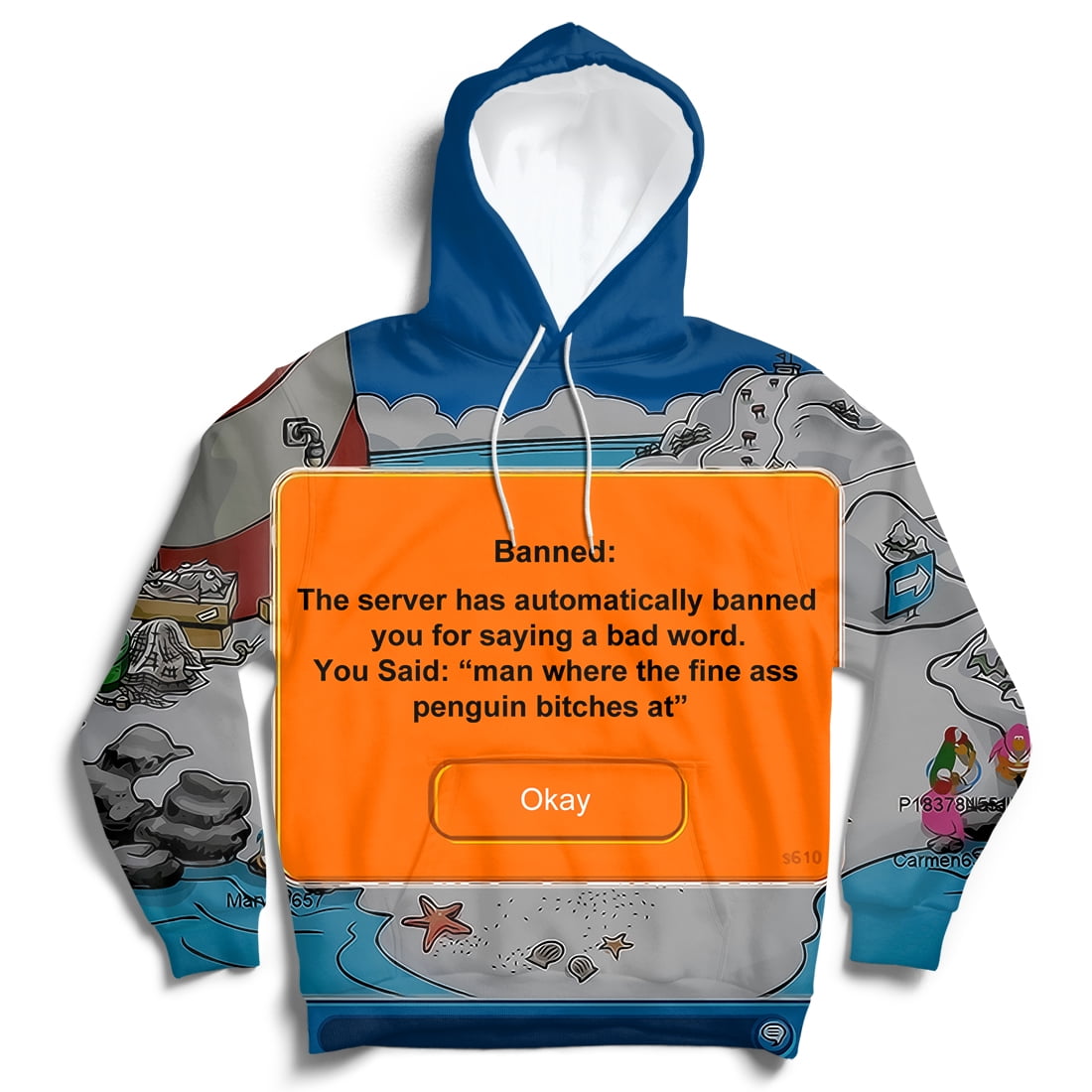 Club Penguin Ban Graphic Pullover 