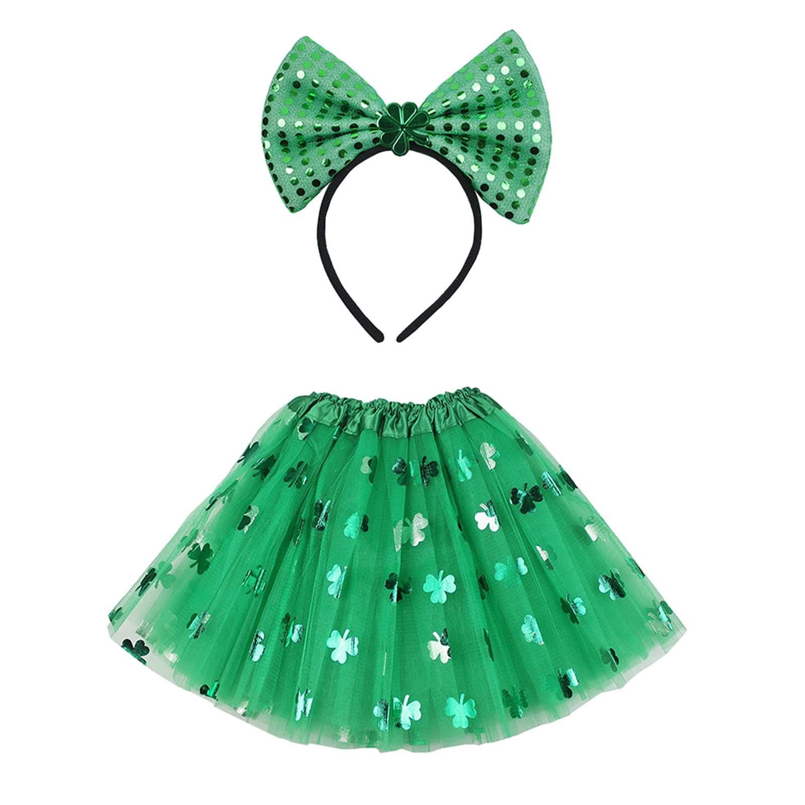 Falda De Tul Con Diadema Del Día De San Patricio Para Celebración