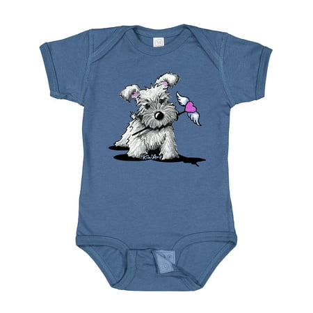 

Inktastic Schnauzer with Heart Gift Baby Boy or Baby Girl Bodysuit