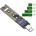 thumbnail image 3 of Adaptador M.2 NVME a USB 3.1 Gen 2 en Negro con Alto Rendimiento para SSD PCI-E, 3 of 7