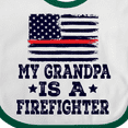 thumbnail image 4 of Inktastic Firefighter Grandpa Fireman Flag Boys or Girls Baby Bib, 4 of 4
