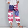 thumbnail image 2 of LIBRCLO Independence Day Womens Capris Pants Printed Loose Wide Leg Pants Summer Comfortable Fashion Trousers, 2 of 5