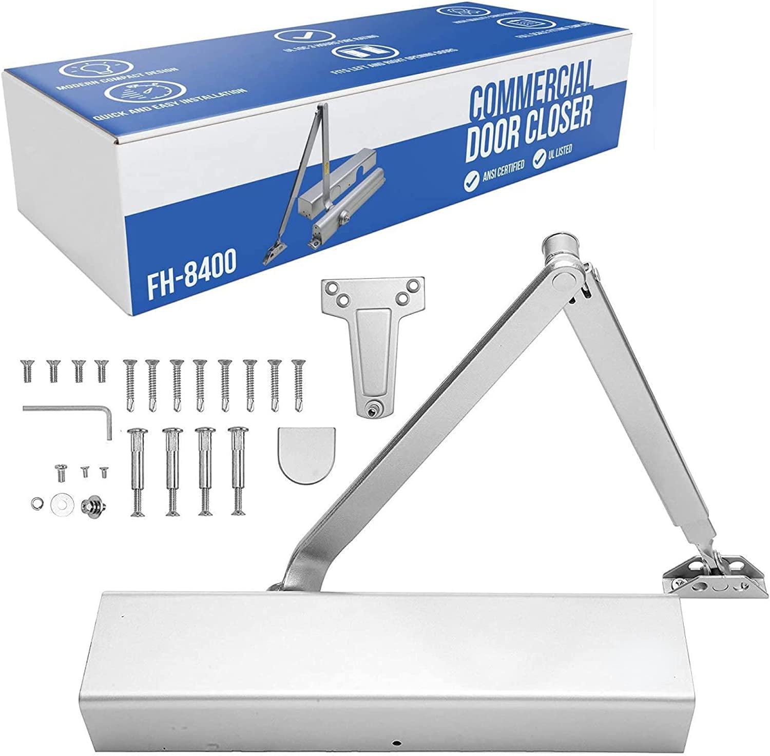 Commercial Door Closer FH8400 Heavy Duty Adjustable Grade 1 Standard