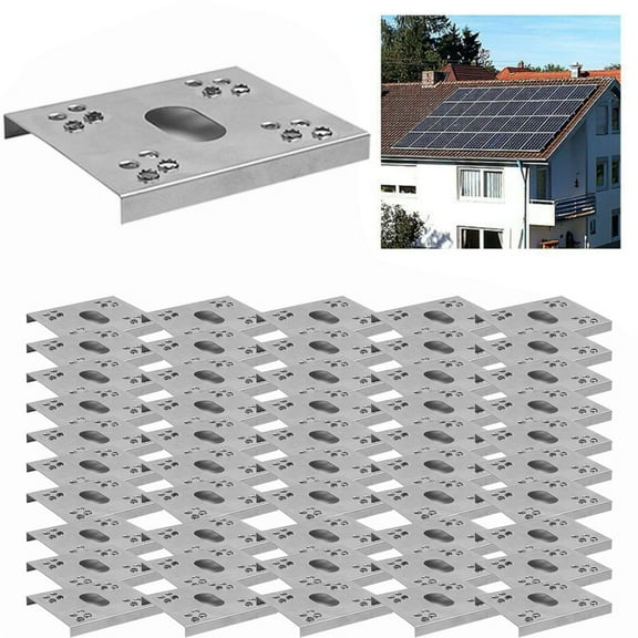 50X Stainless Steel Solar Panel PV Grounding Clip Washer 41.4x50mm For RV Boat