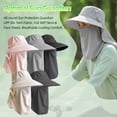 thumbnail image 5 of HONHUZH Summer Hats Womens Wide Brim Sun Hat With Detachable Face Cover Neck Flap Summer UV Protection, 5 of 5