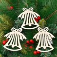 thumbnail image 1 of Decoraciones y adornos blancos para árbol de Navidad, decoración para árbol de Navidad con copos de nieve, lindos adornos navideños incluidos (juego de 3) (adornos de campana A-blancos), 1 of 5