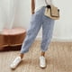 thumbnail image 1 of WILLBEST Pantalones Casuales para Mujer: Pantalones Holgados de Cintura Alta con Bolsillos y Cordones, con Diseño de Patchwork a Rayas, para Uso Diario y Relax. Mediana, 1 of 4