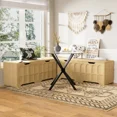 thumbnail image 5 of Aukfa 3pcs L-Shaped Storage Bench,Corner Bench with Flip-Top Lid and Cushion for Entryway/Living Room,Natural, 5 of 10
