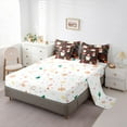 thumbnail image 5 of Manfei Kawaii Christmas Reindeer 7pcs Bedding Comforter Set,Merry Xmas Queen Bedding Sets,Penguin Bear Snowman Queen Sheet Sets For Kids,Microfiber Bedroom Decor Reversible, 5 of 8