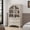 White, variant on 52.17"Glass Door Display Case Storage Cabinet with 2 Drawers and Adjustable Shelf, Spacious Storage Solutions, Curio Cabinet for Living Room, Bedroom, Kitchen and Office, Vintage White