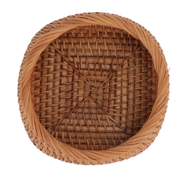 Cesta de Almacenamiento de Ratán, Cesta Organizadora Exquisita Tejida A Mano, Cesta de Almacenamiento de Ratán de Otoño
