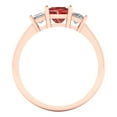 thumbnail image 4 of Three-Stone Engagement Ring for Women - 1.11ct Natural Garnet in 14K Rose Gold Promise Ring, 4 of 6