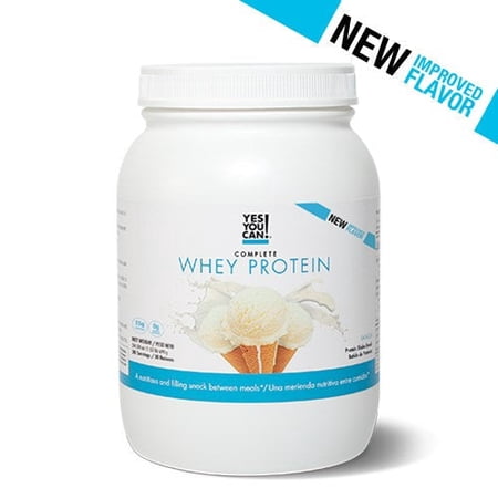 Yes You Can! Complete Whey Protein Shake with Vitamin D in Vanilla Flavor  30 Servings