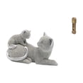 thumbnail image 1 of Figura de gato con reloj de pie vintage, decoración artística en miniatura para dormitorio, sala de estar, oficina, regalo de inauguración de la casa,, 1 of 8