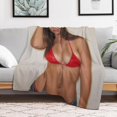 thumbnail image 4 of Sexy Actress Emily Ratajkowski Blanket 7 Fleece Blankets Soft Fuzzy Plush Flannel Throw Blanket Lightweight 300GSM for All Seasons 40"x50", 4 of 5