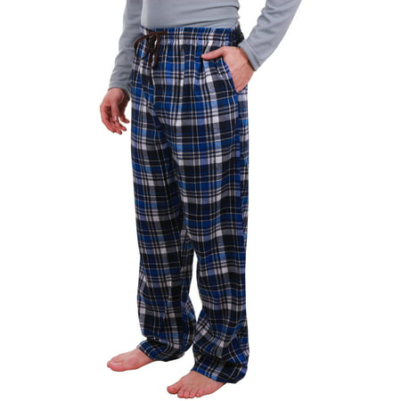 Enimay - Enimay Men's Flannel Cotton Plaid Pajama Pants w/ Drawstring Button Fly Pockets F001 